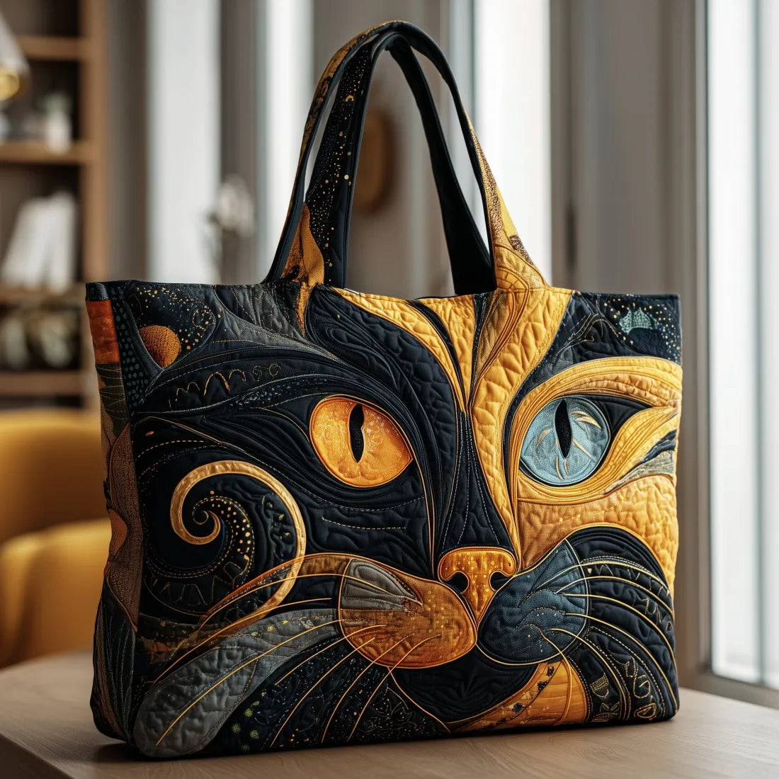 Handgefertigte Tasche - Mystische Katze
