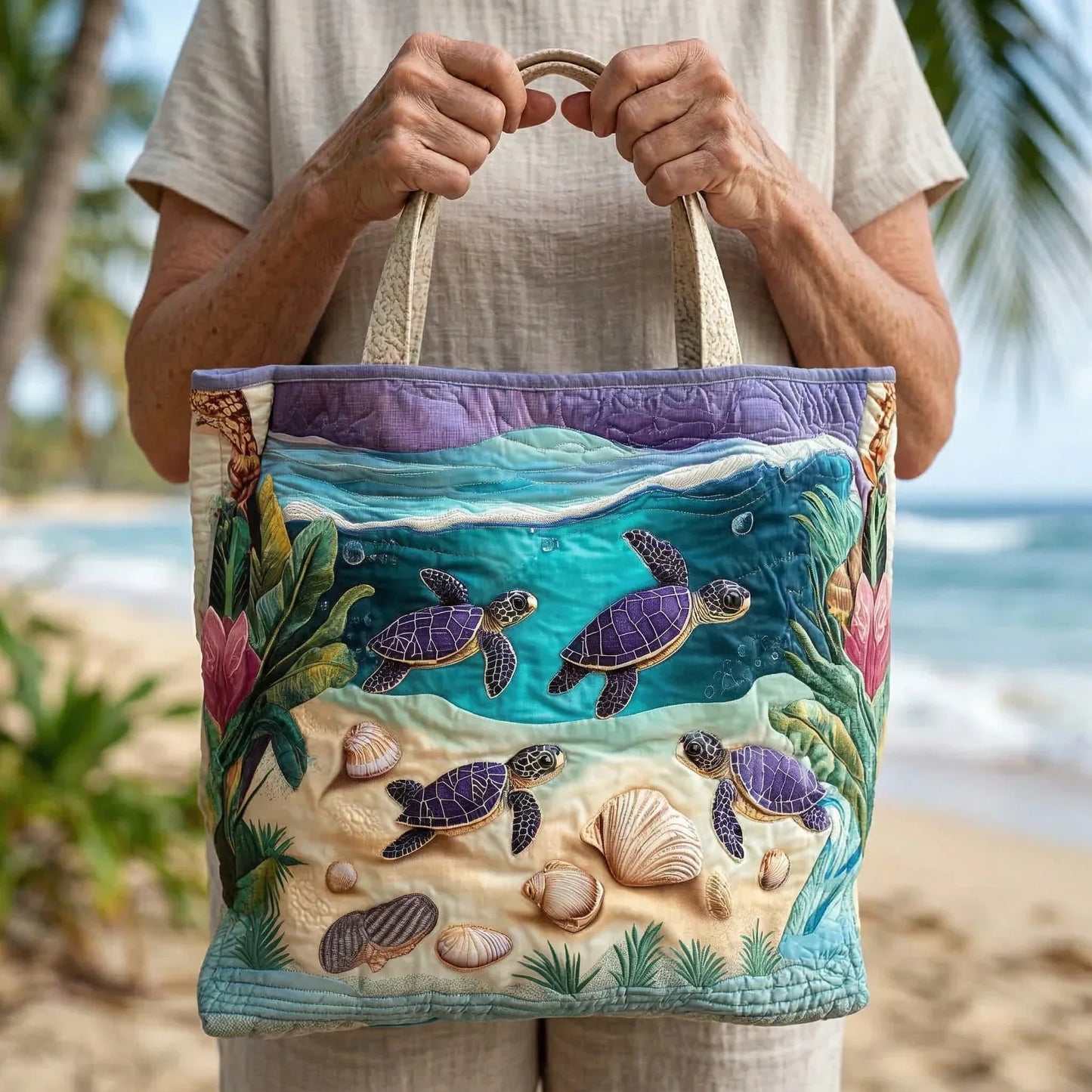 Handgefertigte Tasche - Lagunen-Geist