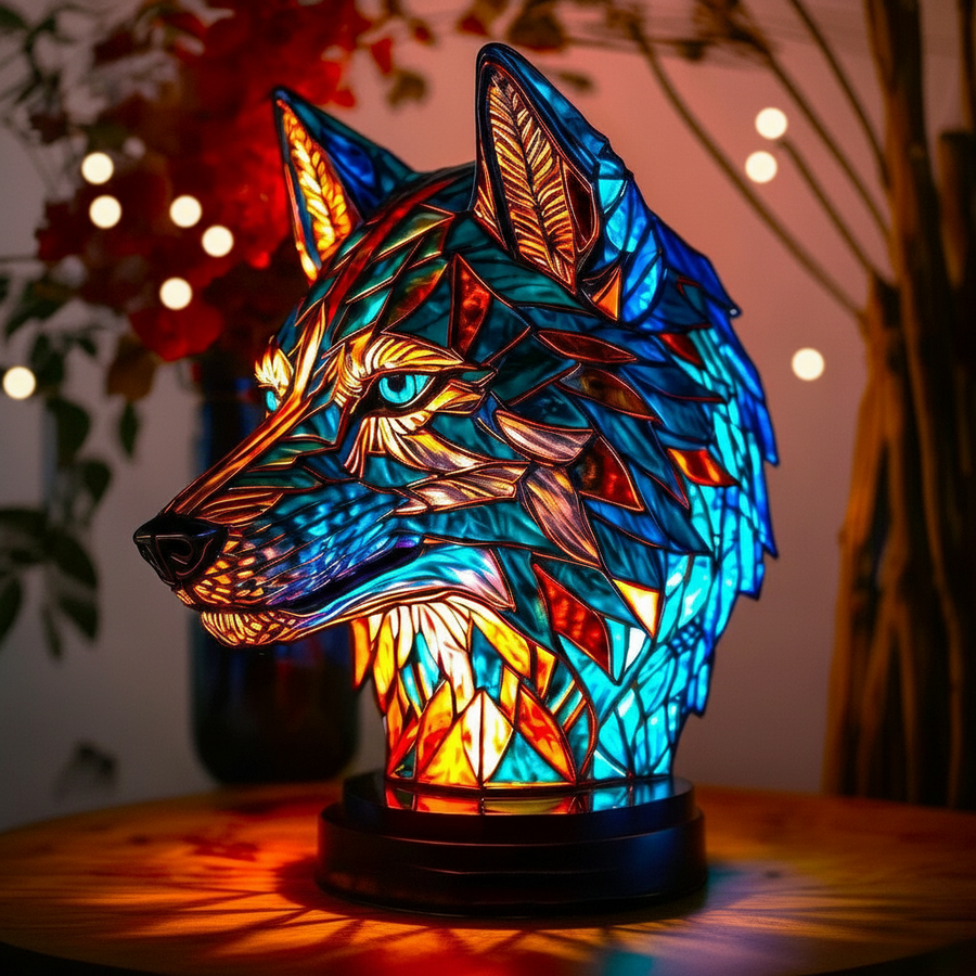 Bezaubernde Wolf-Lampe