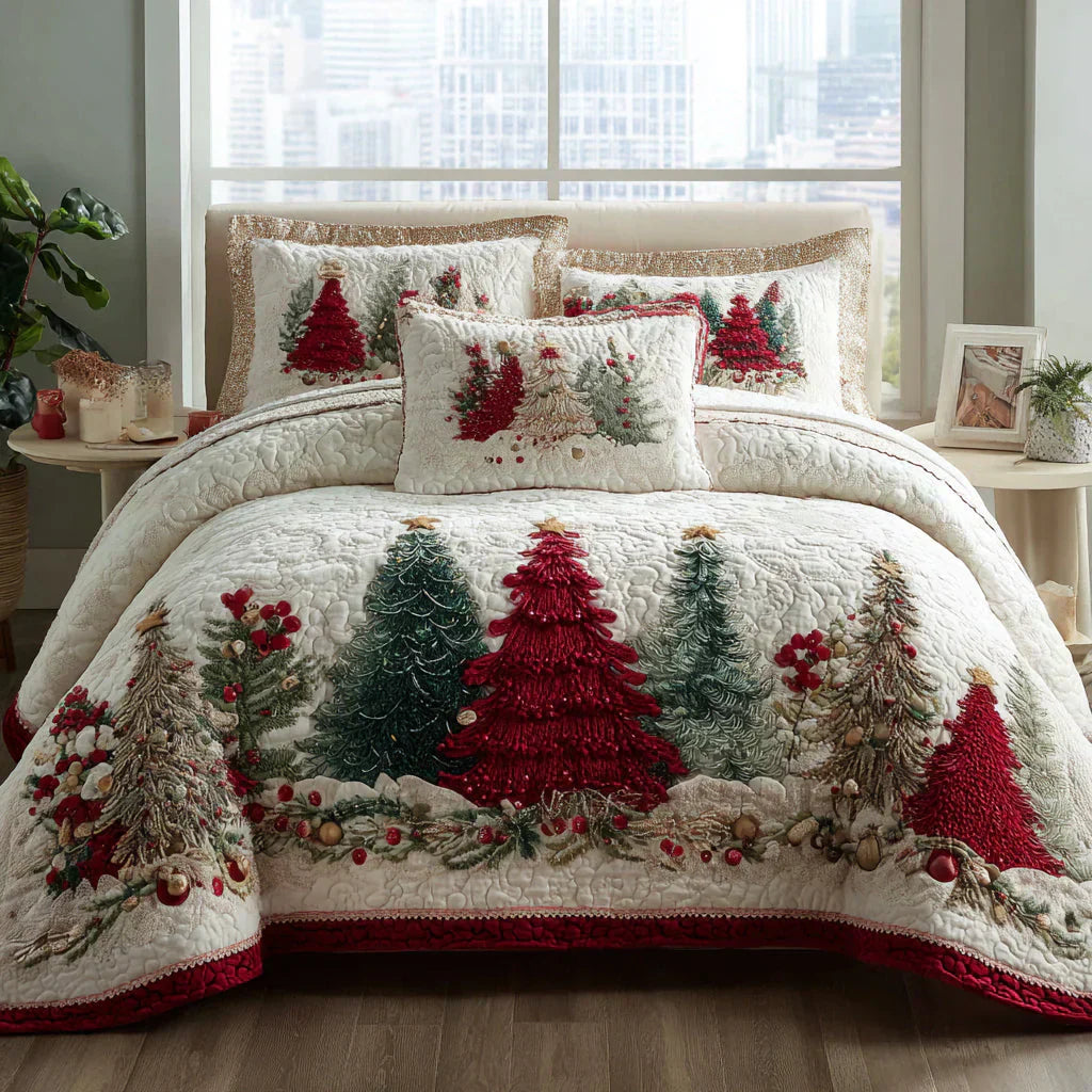 Set di biancheria da letto trapuntata in 3 pezzi - Paese delle Meraviglie Invernale