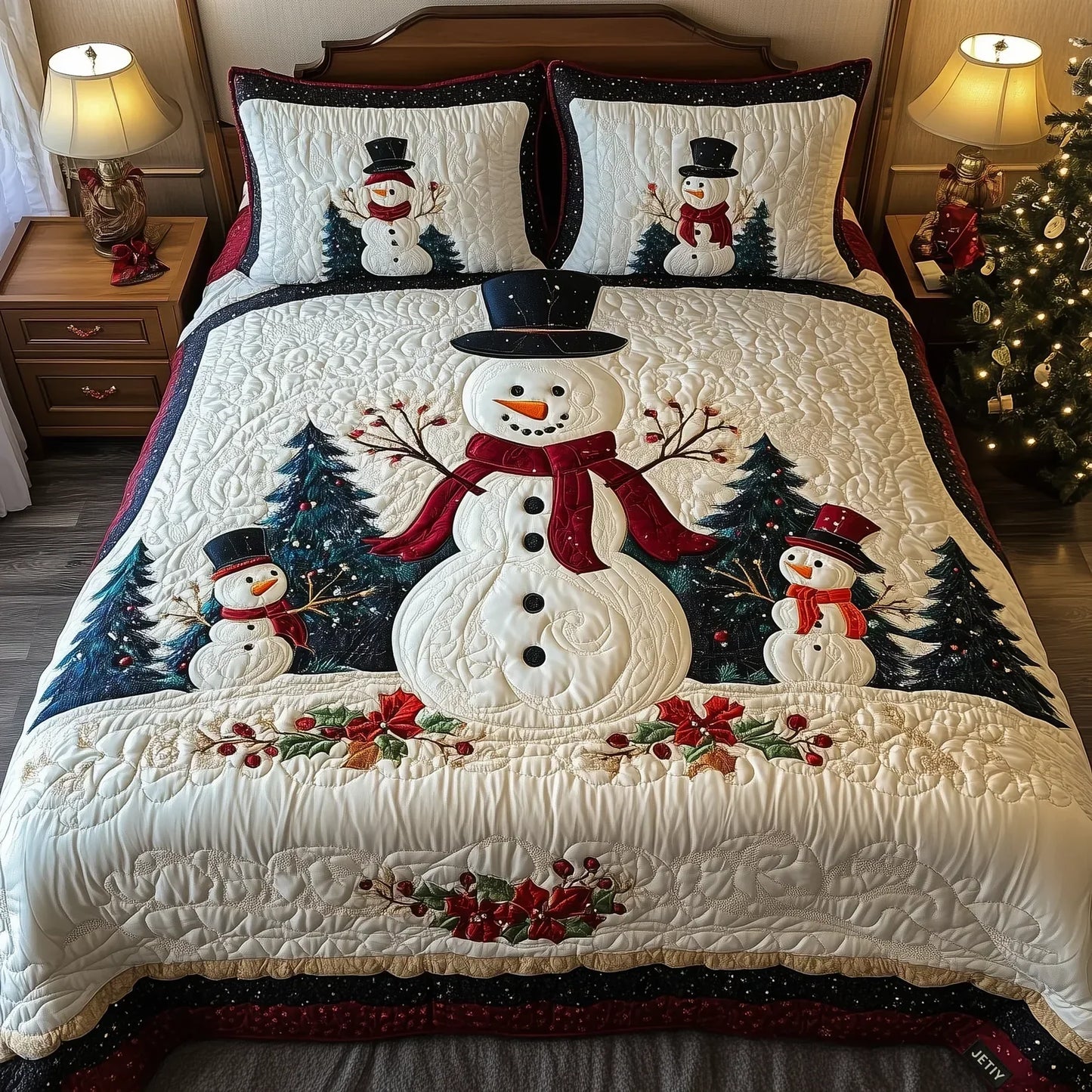 Set di biancheria da letto trapuntata in 3 pezzi - Amici della Neve