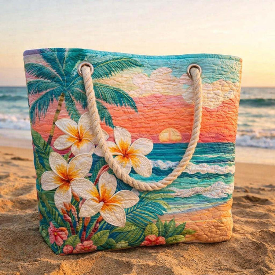 Gesteppte Strandtasche „Tropischer Geist“