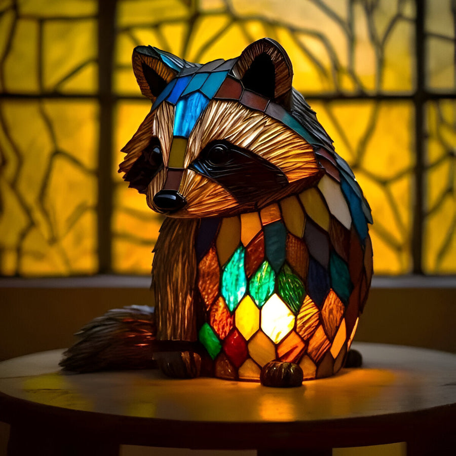 Jackie, die verzauberte Waschbär-Lampe