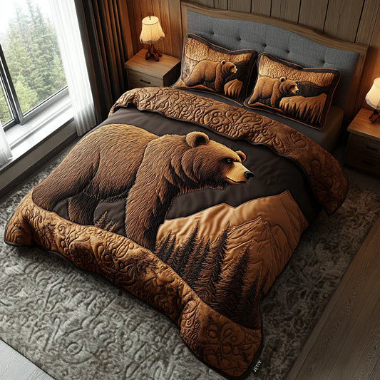 Set di biancheria da letto trapuntata in 3 pezzi - Animali della Foresta
