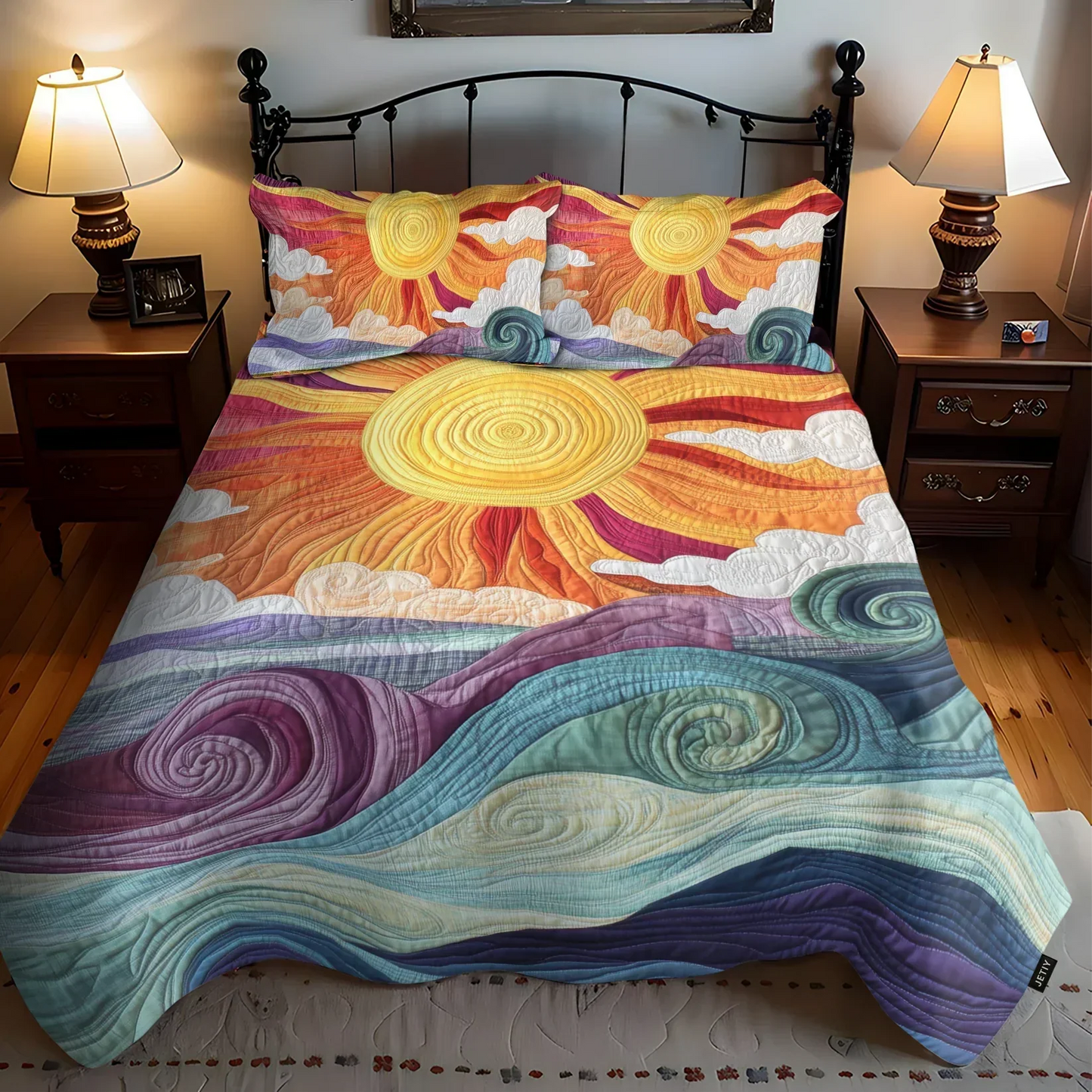 Set di biancheria da letto trapuntata in 3 pezzi - Fascino Solare