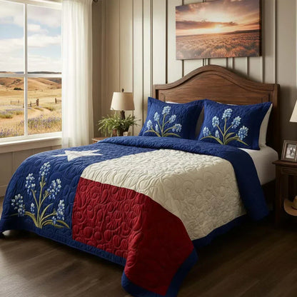 Set di biancheria da letto trapuntata in 3 pezzi - Orgoglio del Texas