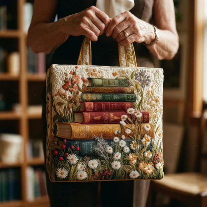 Borsa trapuntata artigianale - Motivo Floreale