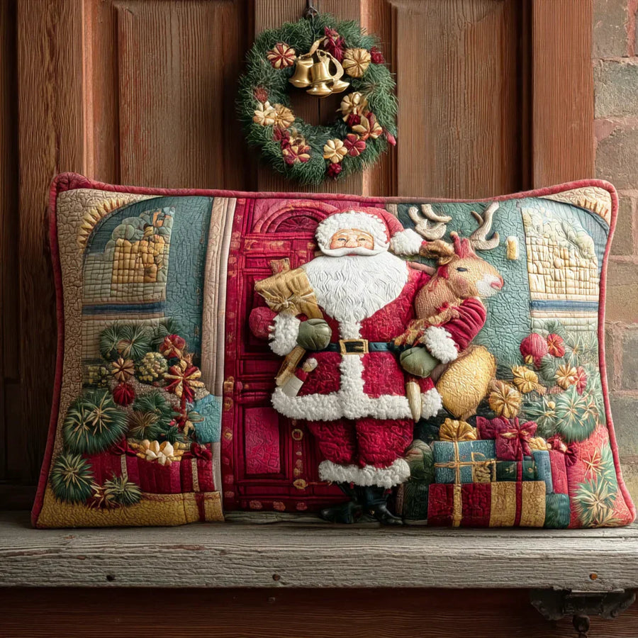 Gesteppter Kissenbezug - Das gemütliche Zuhause des Weihnachtsmanns